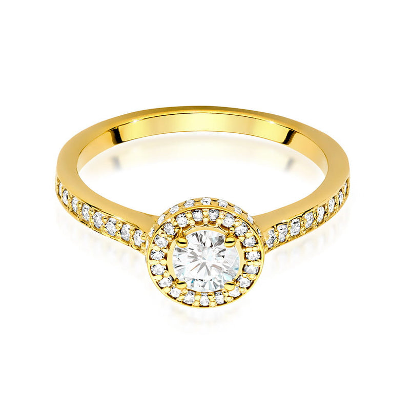 Inel Aur 14K cu Diamante Naturale 0.74 ct, imaginea 2 din 10