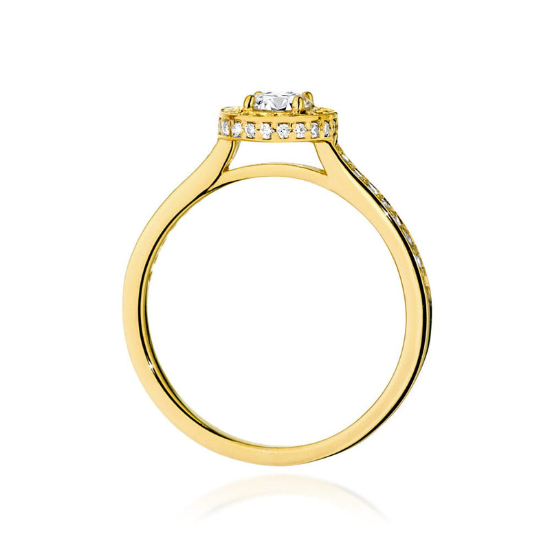 Inel Aur 14K cu Diamante Naturale 0.74 ct, imaginea 3 din 10