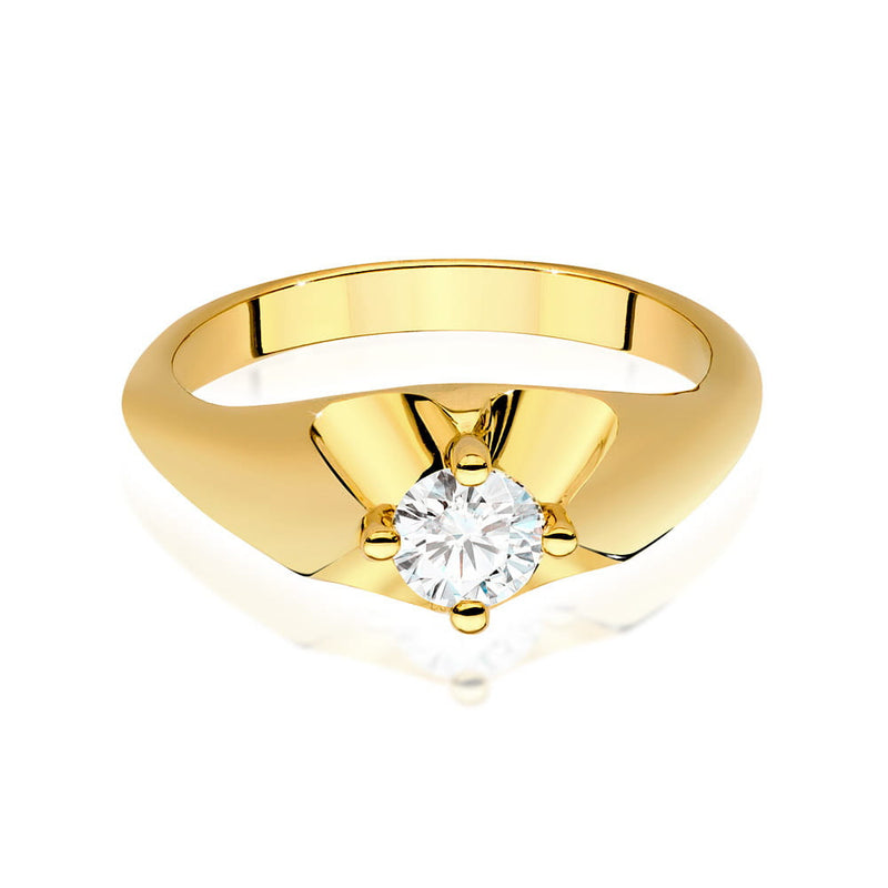 Inel Aur 14K cu Diamant Natural 0.40 ct, imaginea 2 din 9