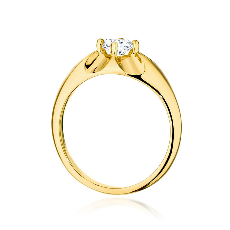Inel Aur 14K cu Diamant Natural 0.40 ct, imaginea 3 din 9