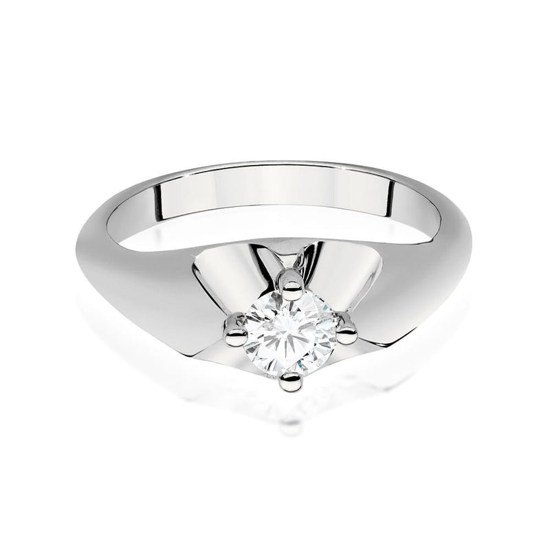 Inel Aur 14K cu Diamant Natural 0.40 ct, imaginea 5 din 9