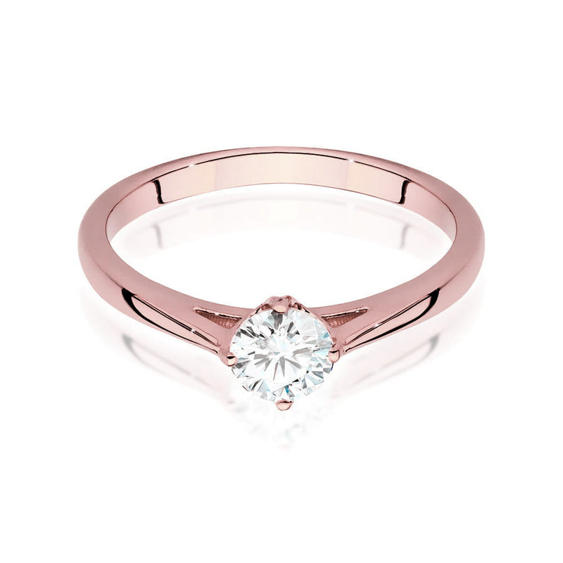 Inel Aur 14K cu Diamant Natural 0.40 ct, imaginea 8 din 9