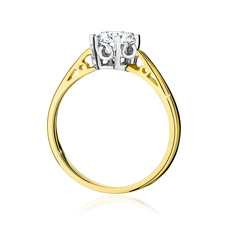 Inel Aur 14K cu Diamant Natural 0.70 ct, imaginea 3 din 9