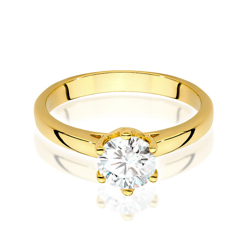 Inel Aur 14K cu Diamant Natural 1.00 ct, imaginea 2 din 9