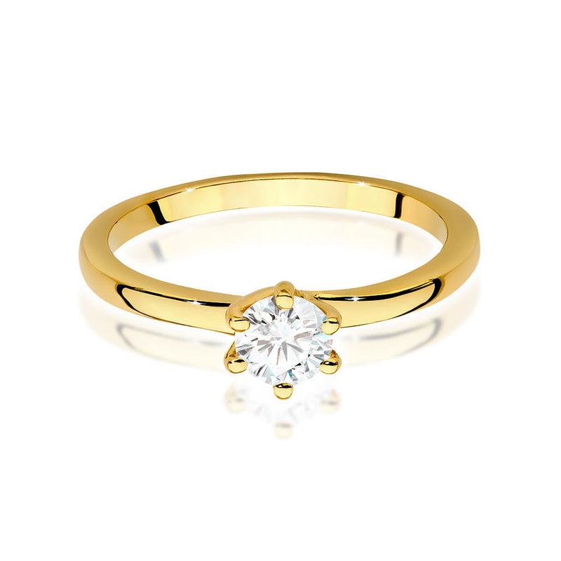 Inel Aur 14K cu Diamant Natural 0.40 ct, imaginea 2 din 9