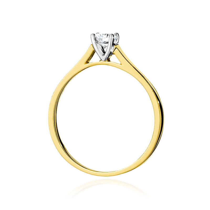 Inel Aur 14K cu Diamant Natural 0.40 ct, imaginea 3 din 9