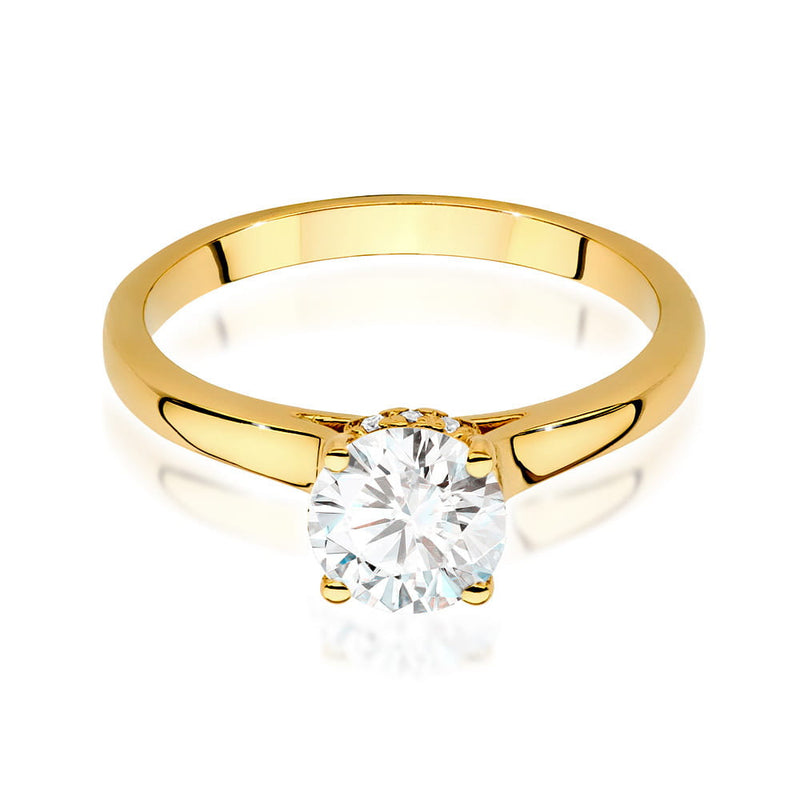 Inel Aur 14K cu Diamante Naturale 1.07 ct, imaginea 2 din 9