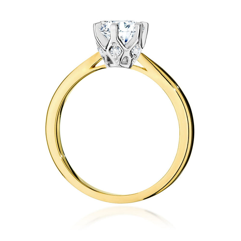Inel Aur 14K cu Diamante Naturale 1.06 ct, imaginea 3 din 9