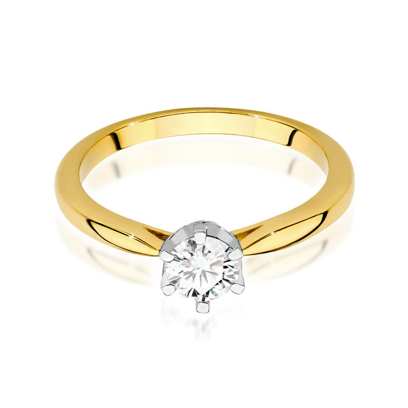 Inel Aur 14K cu Diamante Naturale 0.46 ct, imaginea 2 din 9