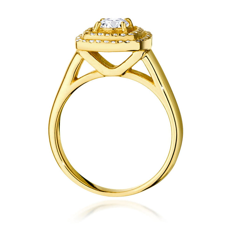 Inel Aur 14K cu Diamante Naturale 0.78 ct, imaginea 3 din 9