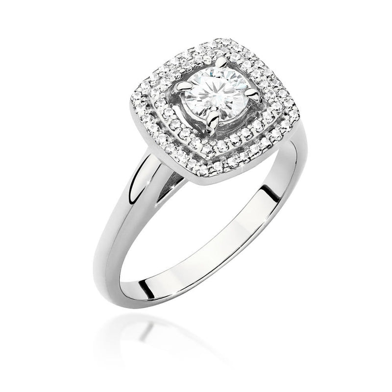 Inel Aur 14K cu Diamante Naturale 0.78 ct, imaginea 4 din 9