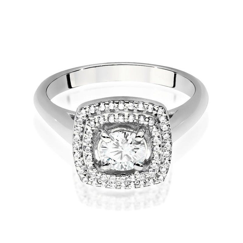 Inel Aur 14K cu Diamante Naturale 0.78 ct, imaginea 5 din 9