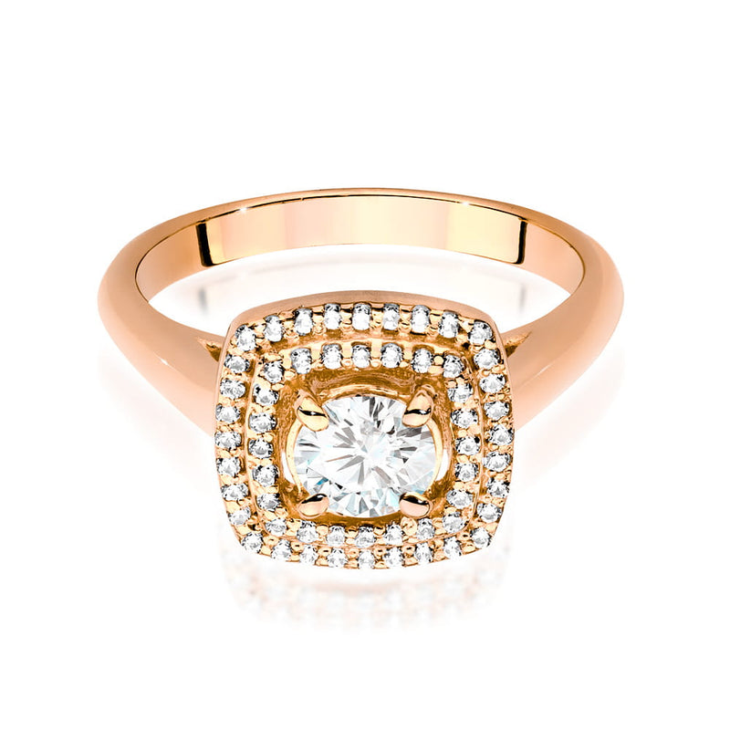Inel Aur 14K cu Diamante Naturale 0.78 ct, imaginea 8 din 9