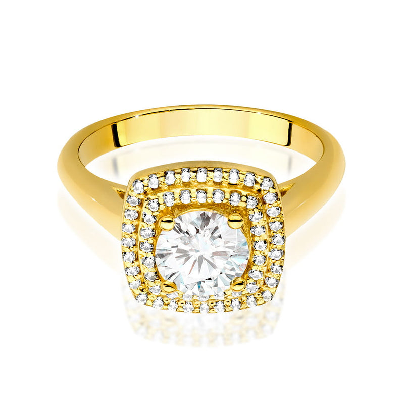 Inel Aur 14K cu Diamante Naturale 0.98 ct, imaginea 2 din 9