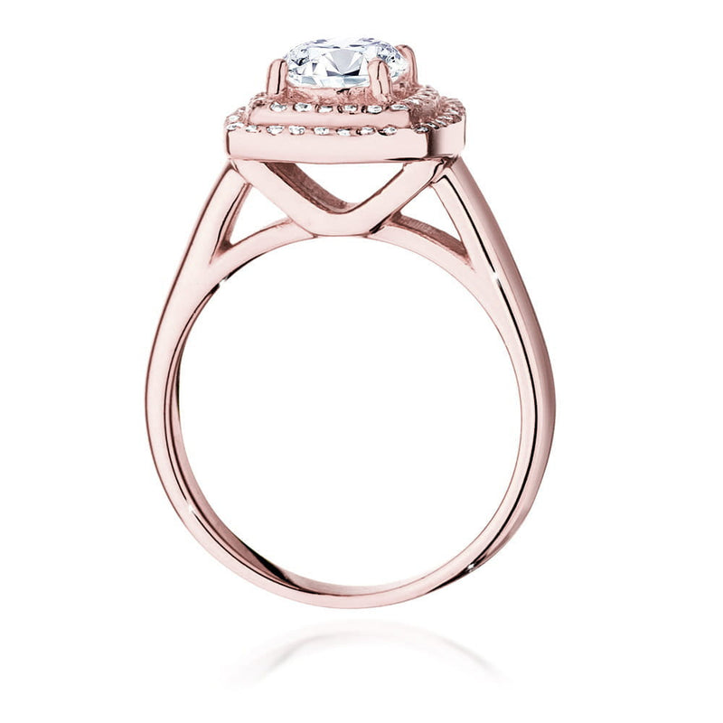 Inel Aur 14K cu Diamante Naturale 0.98 ct, imaginea 6 din 9