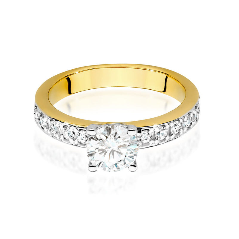 Inel Aur 14K cu Diamante Naturale 0.94 ct, imaginea 2 din 9