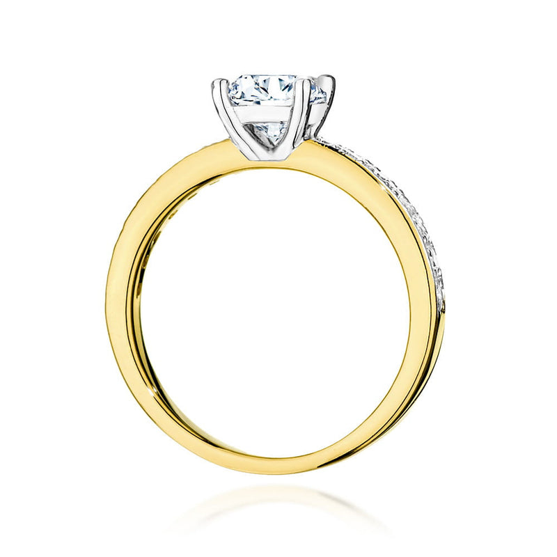 Inel Aur 14K cu Diamante Naturale 1.24 ct, imaginea 3 din 9
