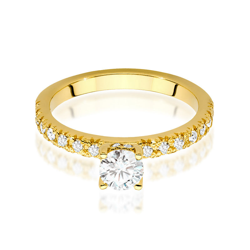 Inel Aur 14K cu Diamante Naturale 0.64 ct, imaginea 2 din 9