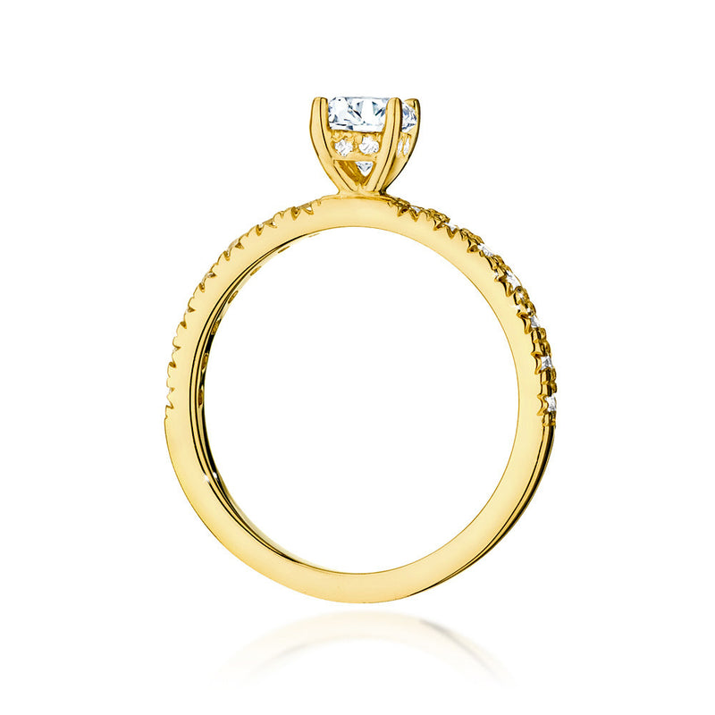 Inel Aur 14K cu Diamante Naturale 0.64 ct, imaginea 3 din 9