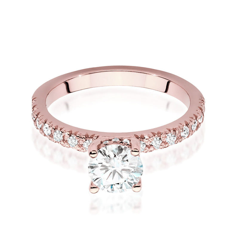 Inel Aur 14K cu Diamante Naturale 0.96 ct, imaginea 8 din 9