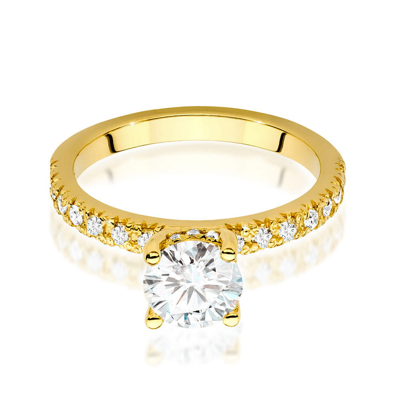 Inel Aur 14K cu Diamante Naturale 1.26 ct, imaginea 2 din 9