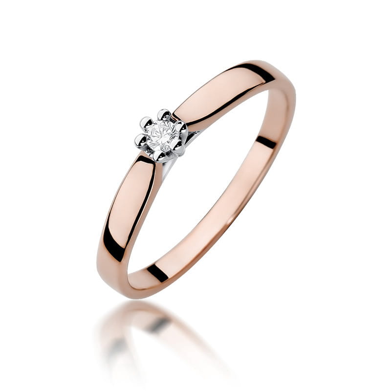 Inel Aur 14K cu Diamant Natural 0.04 ct, imaginea 8 din 11