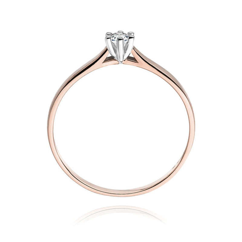 Inel Aur 14K cu Diamant Natural 0.04 ct, imaginea 10 din 11