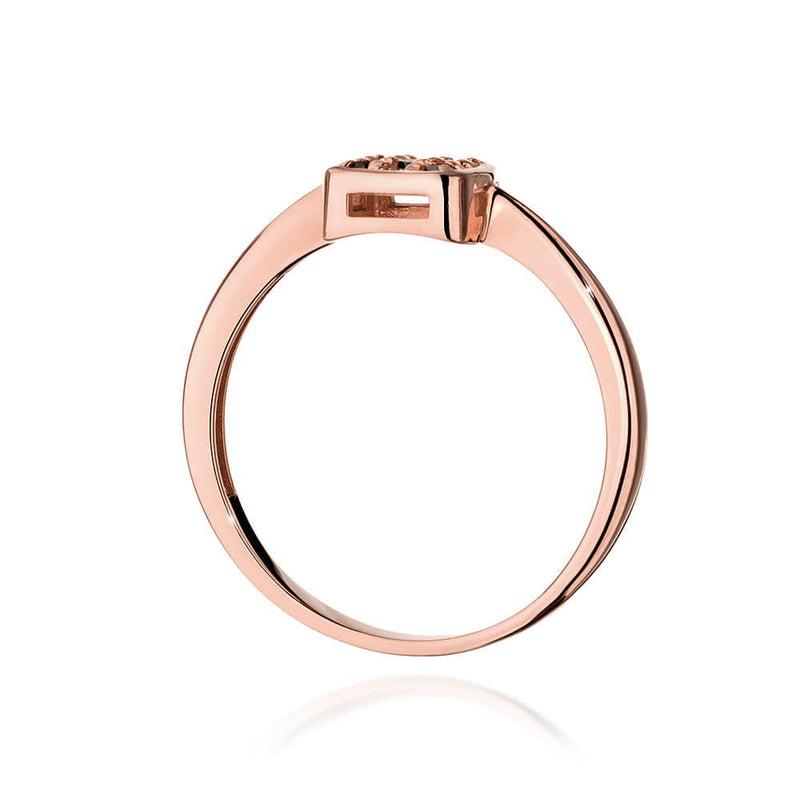 Inel Aur 14K cu Diamante Naturale Albe si Negre 0.13 ct, imaginea 10 din 11