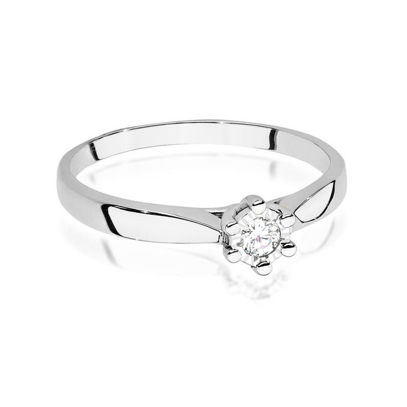 Inel Aur 14K cu Diamant de Laborator 0.08 ct, imaginea 5 din 9