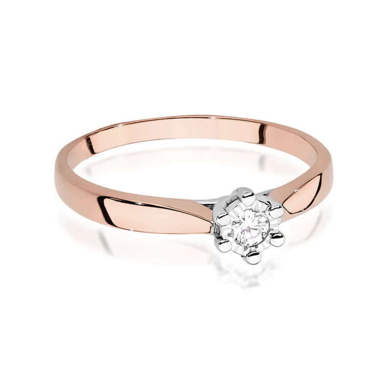 Inel Aur 14K cu Diamant de Laborator 0.08 ct, imaginea 8 din 9