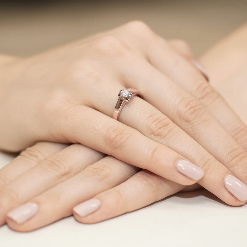 Inel Aur 14K cu Diamant Natural 0.30 ct, imaginea 8 din 11
