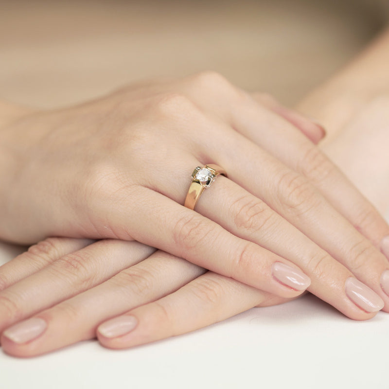 Inel Aur 14K cu Diamant Natural 0.50 ct, imaginea 3 din 5