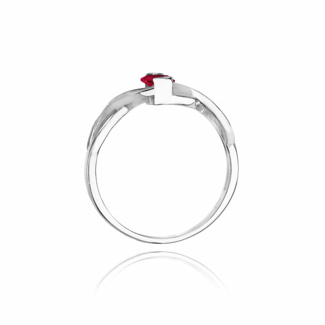 Inel Aur 14K cu Rubin 0.60 ct si Diamante Naturale 0.05 ct, imaginea 7 din 10