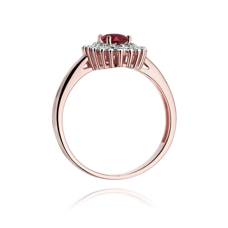 Inel Aur 14K cu Rubin 0.60 ct si Diamante Naturale 0.20 ct, imaginea 10 din 10