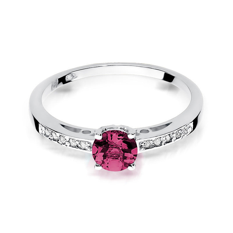 Inel Aur 14K cu Rubin 0.60 ct si Diamante Naturale 0.05 ct, imaginea 5 din 9