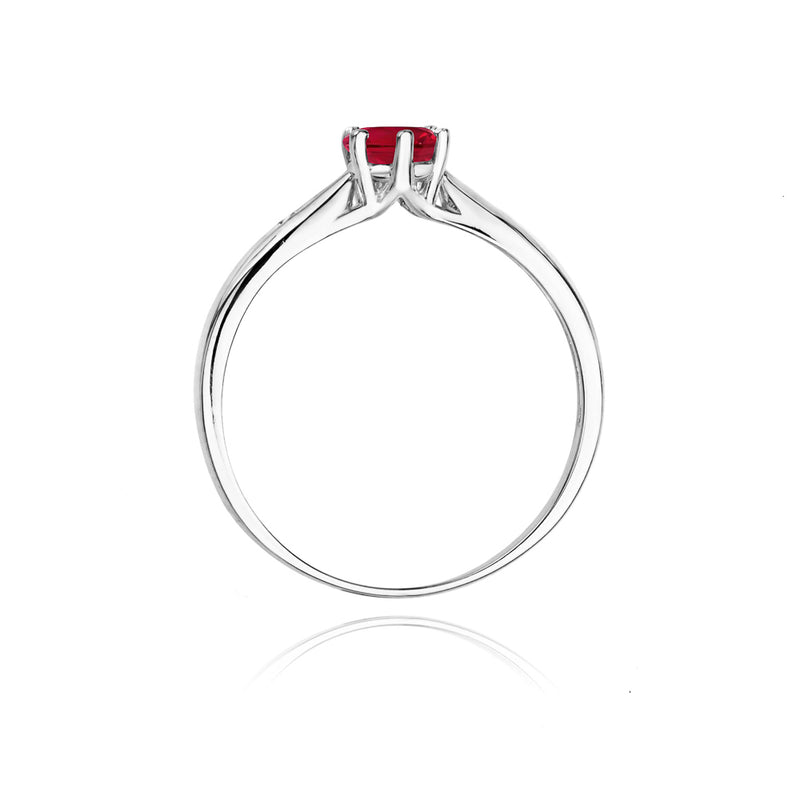 Inel Aur 14K cu Rubin 0.60 ct si Diamante Naturale 0.01 ct, imaginea 7 din 10