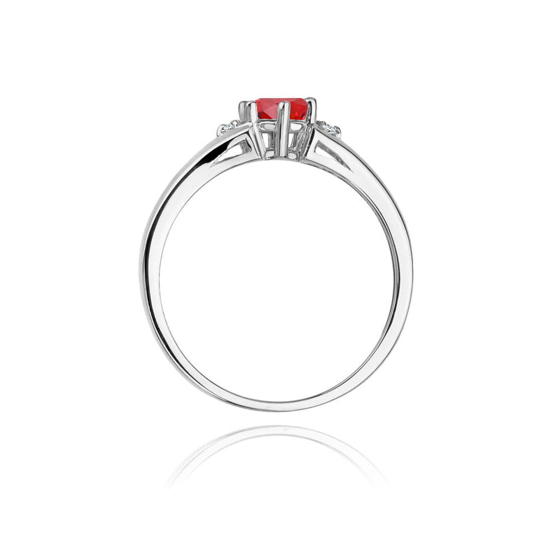 Inel Aur 14K cu Rubin 0.60 ct si Diamante Naturale 0.03 ct, imaginea 11 din 12