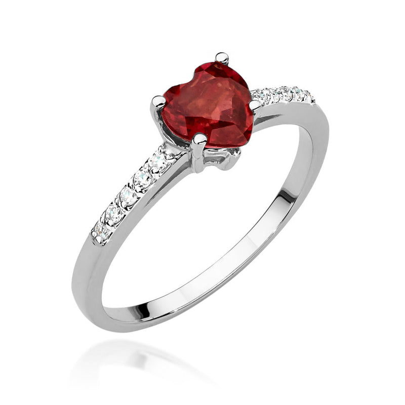 Inel Aur 14K cu Rubin 1.10 ct si Diamante Naturale 0.10 ct, imaginea 5 din 12