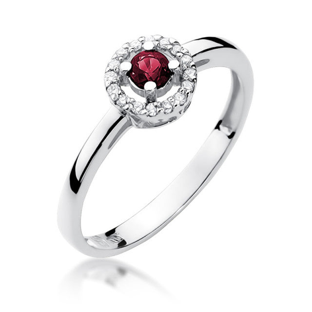 Inel Aur 14K cu Rubin 0.15 ct si Diamante Naturale 0.08 ct, imaginea 5 din 11