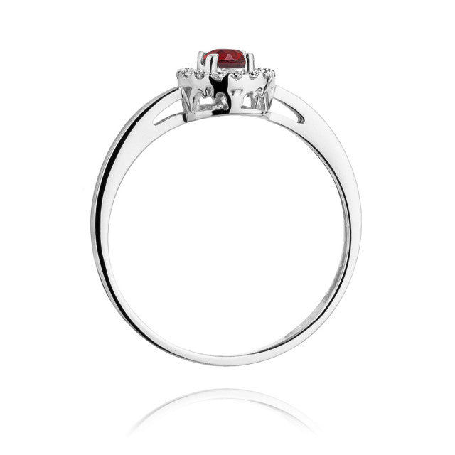 Inel Aur 14K cu Rubin 0.15 ct si Diamante Naturale 0.08 ct, imaginea 7 din 11