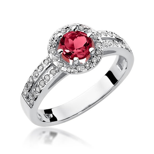 Inel Aur 14K cu Rubin 0.60 ct si Diamante Naturale 0.20 ct, imaginea 5 din 11