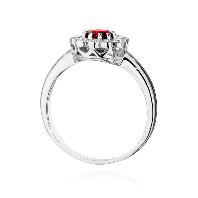 Inel Aur 14K cu Rubin 0.60 ct si Diamante Naturale 0.30 ct, imaginea 6 din 8