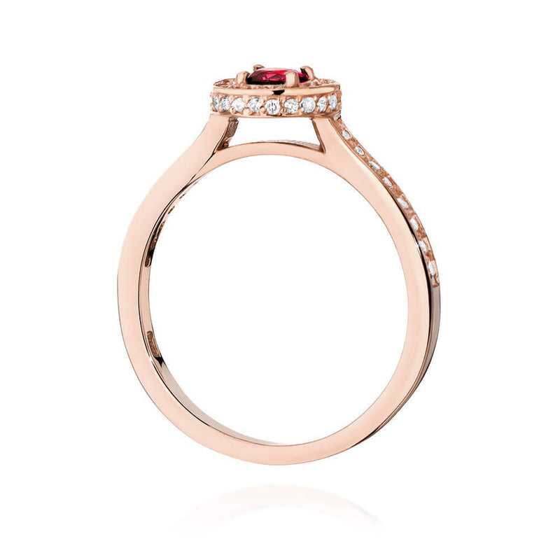 Inel Aur 14K cu Rubin 0.30 ct si Diamante Naturale 0.34 ct, imaginea 11 din 11