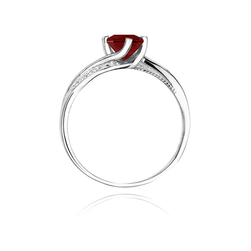 Inel Aur 14K cu Rubin 0.60 ct si Diamante Naturale 0.05 ct, imaginea 7 din 10