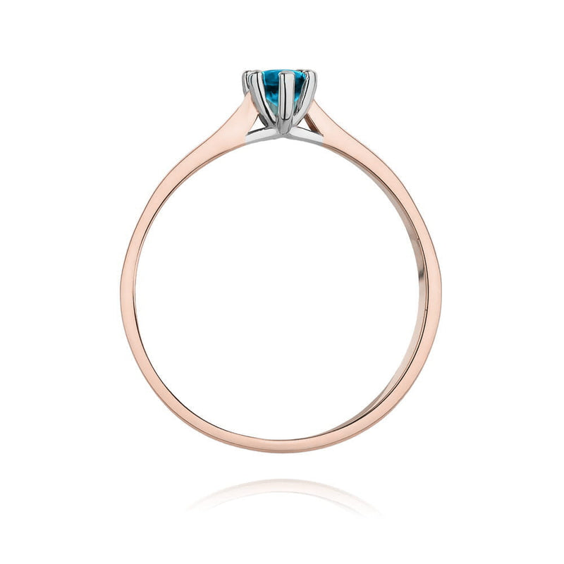 Inel Aur 14K cu Topaz Swiss 0.15 ct, imaginea 7 din 11