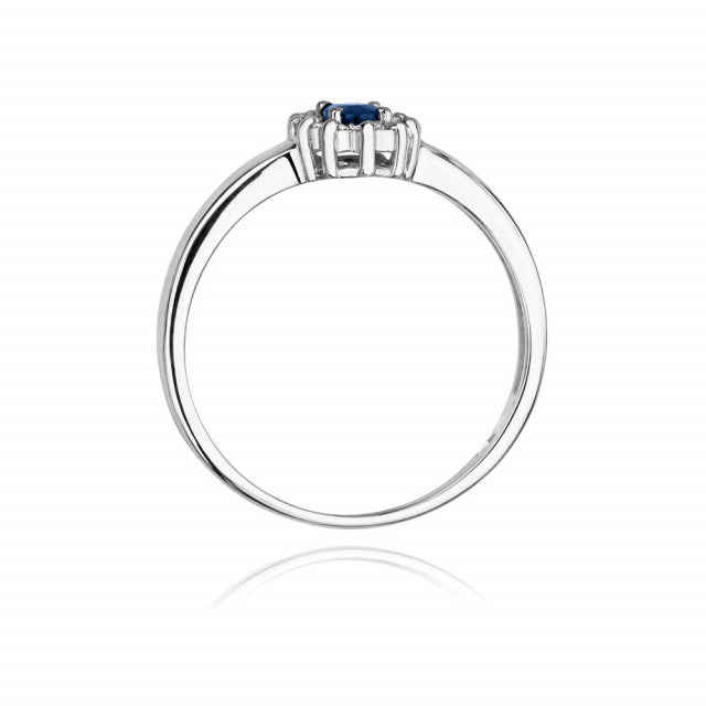 Inel Aur 14K cu Safir 0.30 ct si Diamante Naturale 0.10 ct, imaginea 7 din 11
