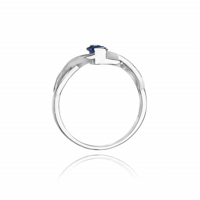 Inel Aur 14K cu Safir 0.70 ct si Diamante Naturale 0.05 ct, imaginea 7 din 11