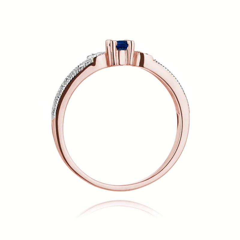 Inel Aur 14K cu Safir 0.15 ct si Diamante Naturale 0.03 ct, imaginea 9 din 9