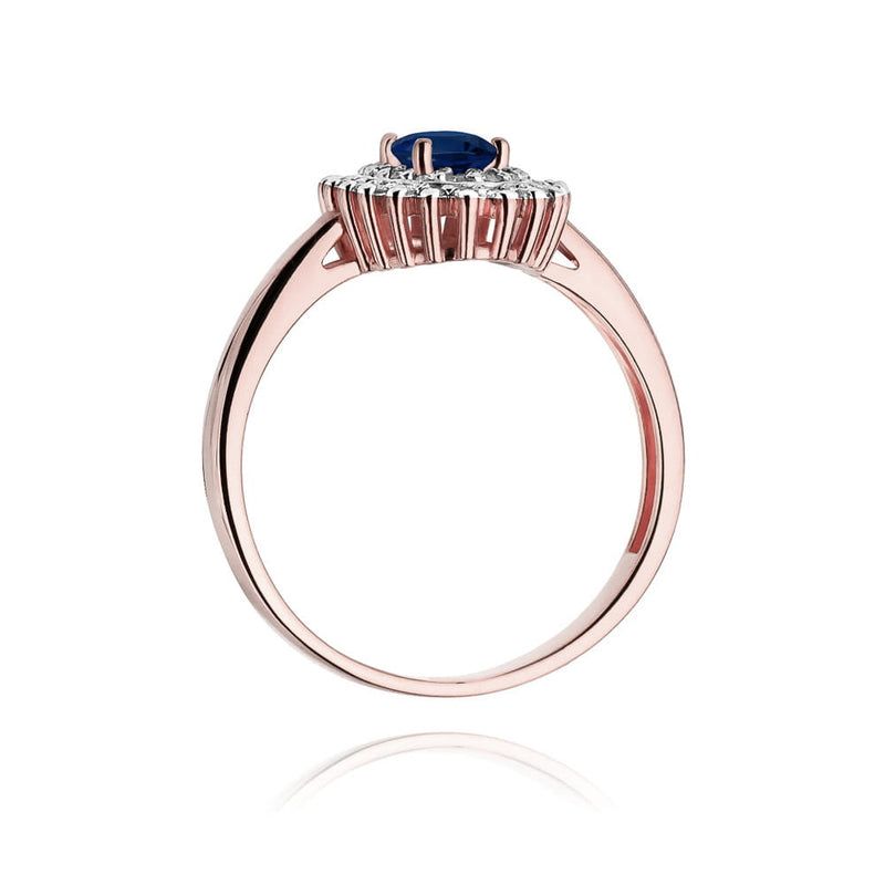 Inel Aur 14K cu Safir 0.70 ct si Diamante Naturale 0.20 ct, imaginea 10 din 10