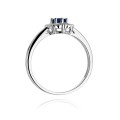 Inel Aur 14K cu Safir 0.70 ct si Diamante Naturale 0.07 ct, imaginea 7 din 11